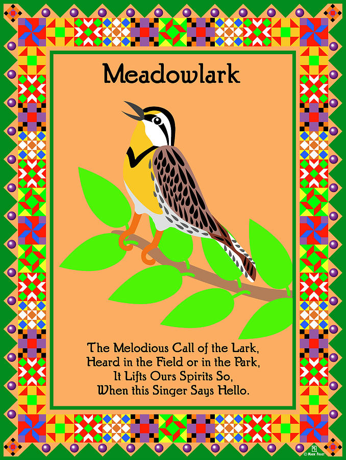 Meadowlark Quilt Digital Art by Mark Frost