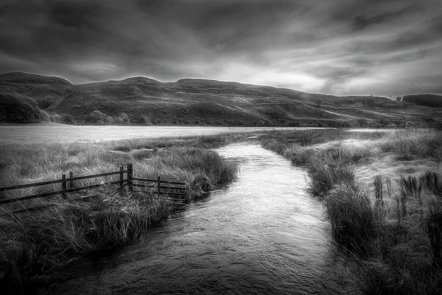 Meandering Through Scotland Black and White Photograph by Debra and Dave Vanderlaan