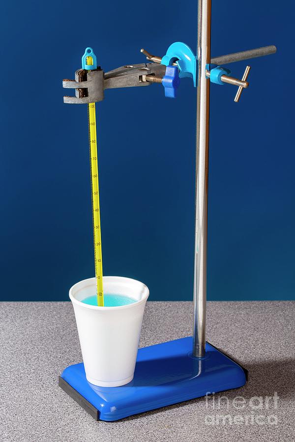 Clamp Photograph - Measuring Heat Loss by Martyn F. Chillmaid/science Photo Library