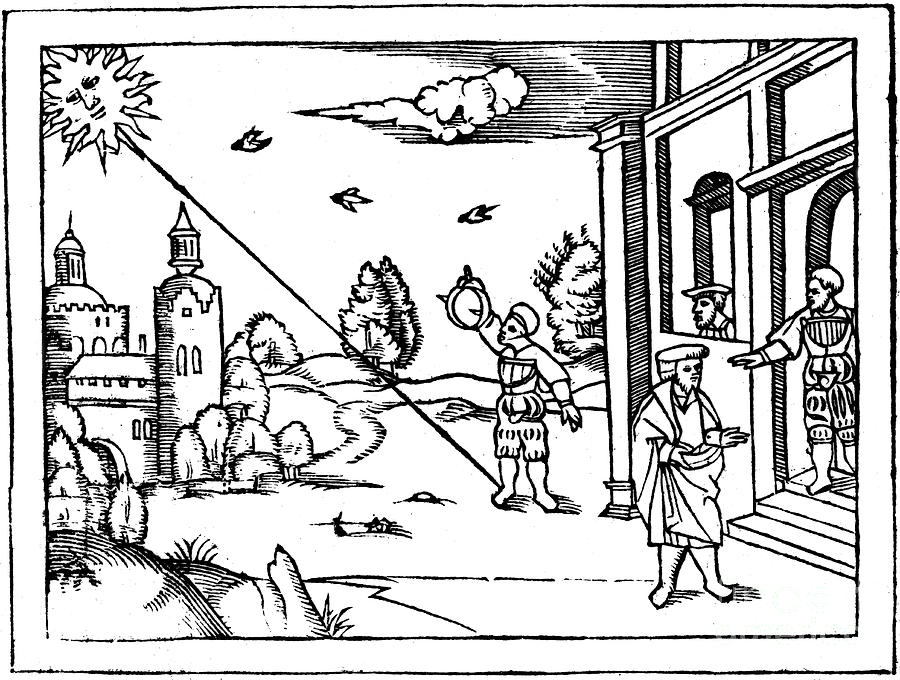 Measuring The Altitude Of The Sun, 1539 Drawing by Print Collector