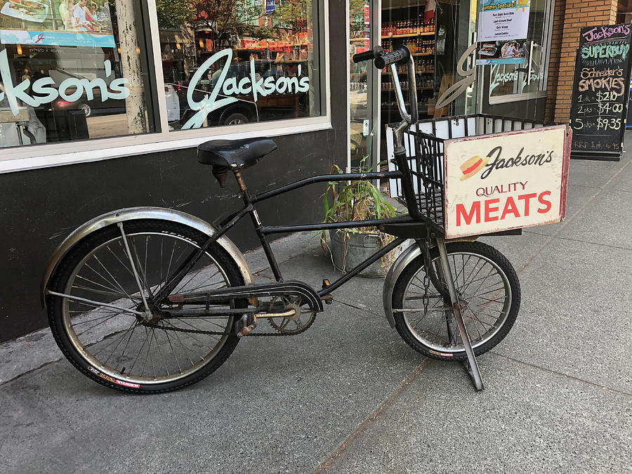 Meat Delivery Bike Photograph by Tom Reynen