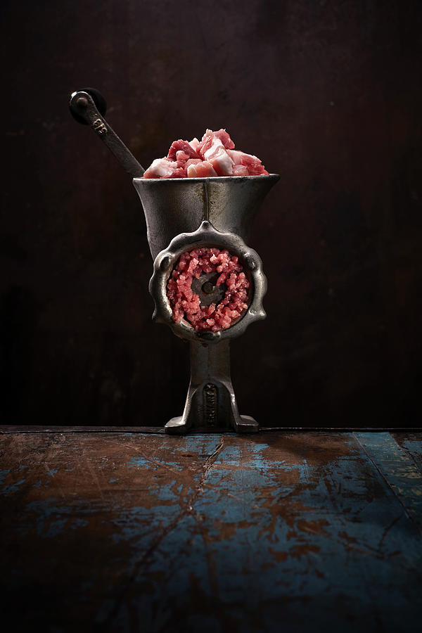 Meat In A Mincer Photograph by Maximilian Carlo Schmidt