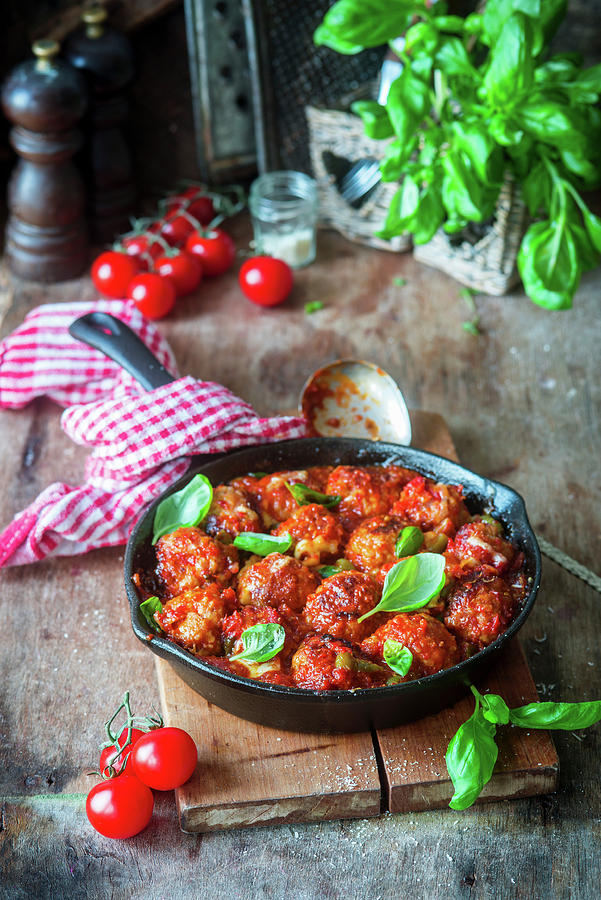 Meatballs In Tomato Sause Photograph by Irina Meliukh