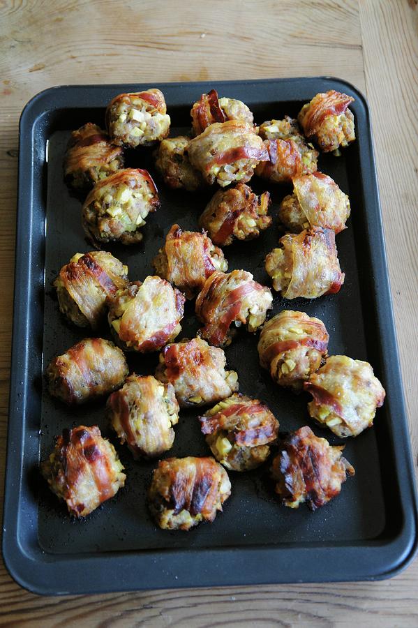Meatballs Wrapped In Bacon Photograph by Bill Kingston