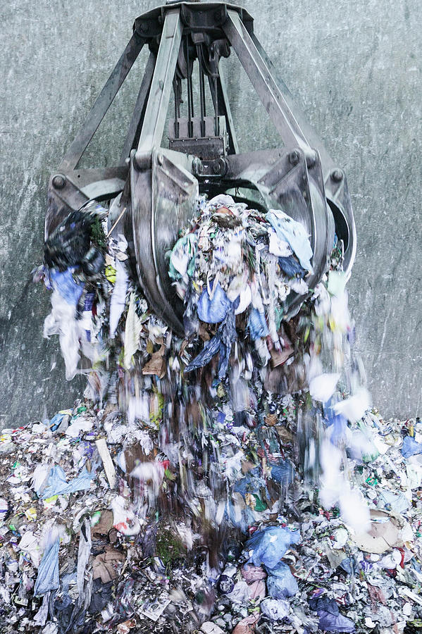 Nature Digital Art - Mechanical Grabber And Pile Of Scrap Metal by Sah