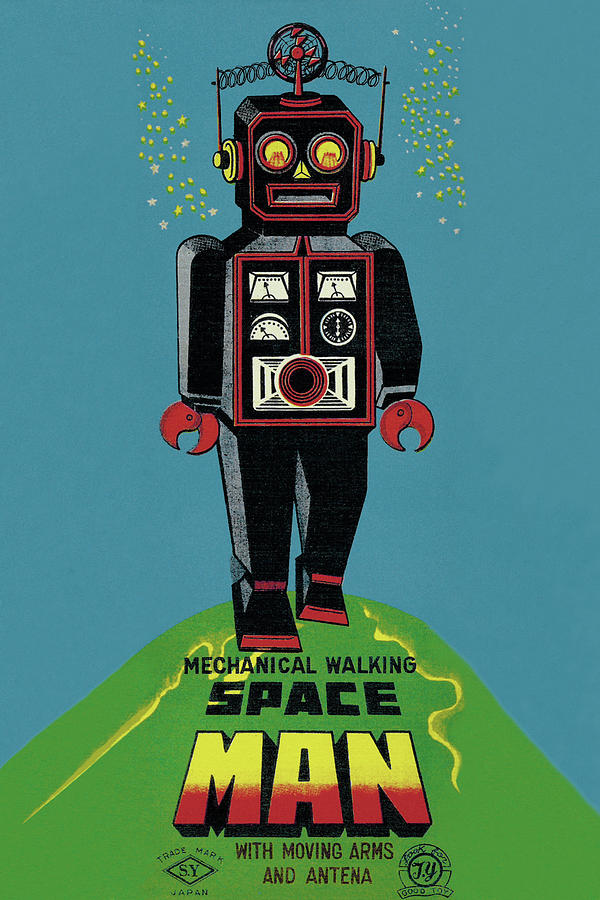 Mechanical Walking Spaceman Painting by Unknown