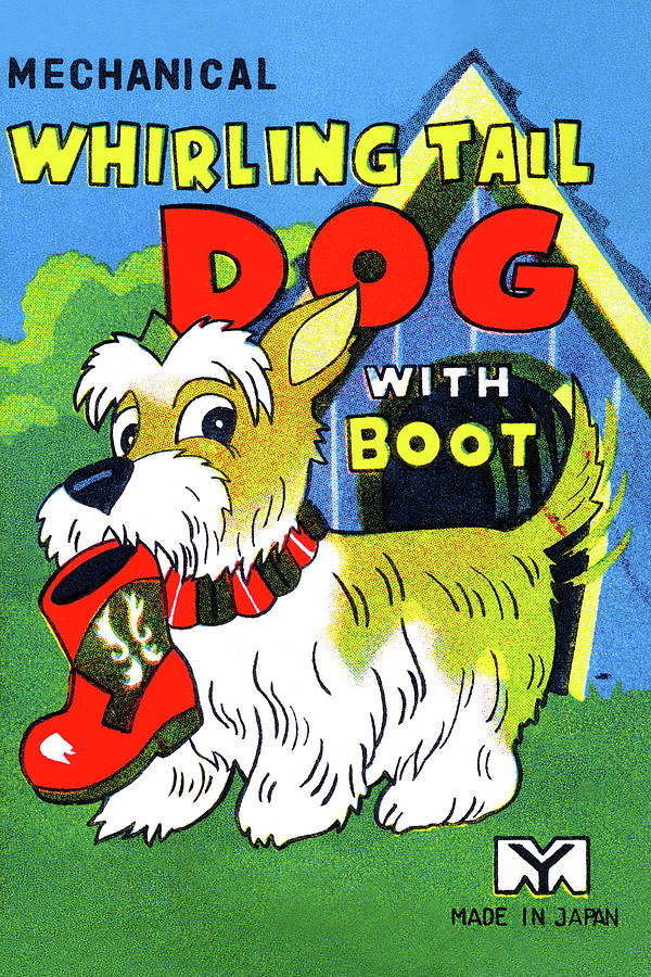 Mechanical Whirling Dog with Boot Painting by Unknown