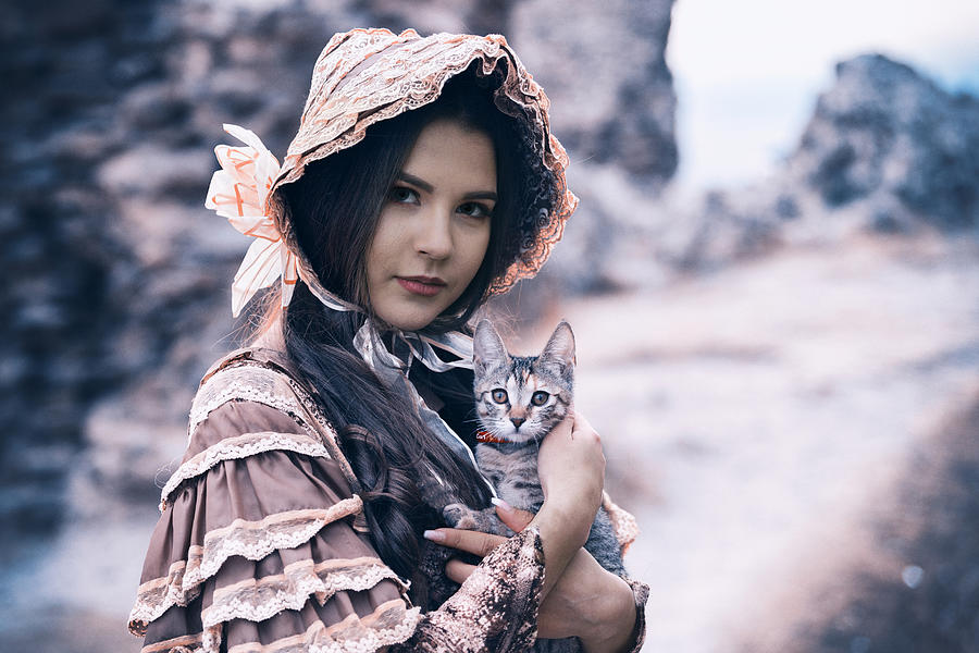 Medana And The Cat Photograph by Bogdan Mihai R