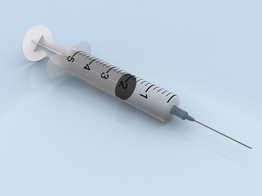 Medical Illustration Of A Syringe Photograph by Stocktrek Images