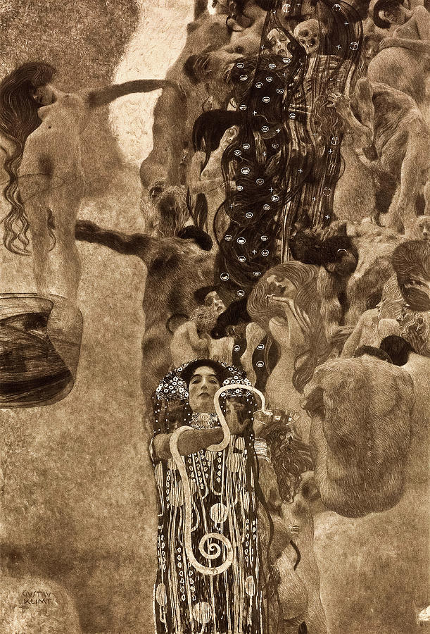 Gustav Klimt Painting - Medicine, 1900-1907 by Gustav Klimt