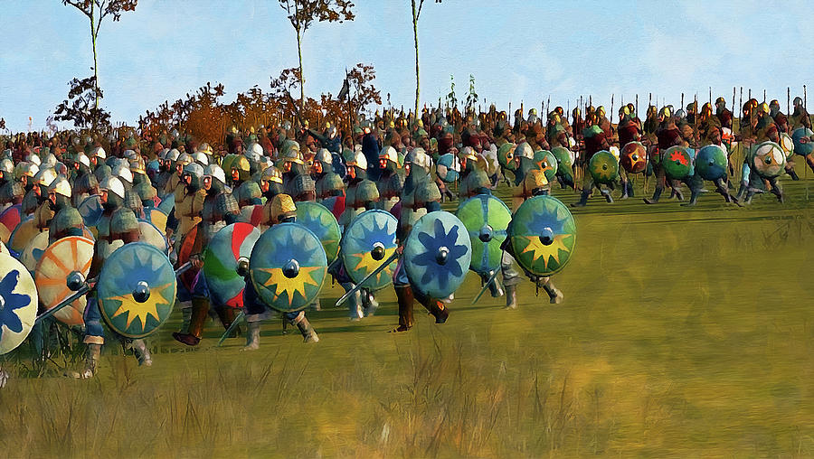 Medieval Army In Battle 74 Painting By Am Fineartprints