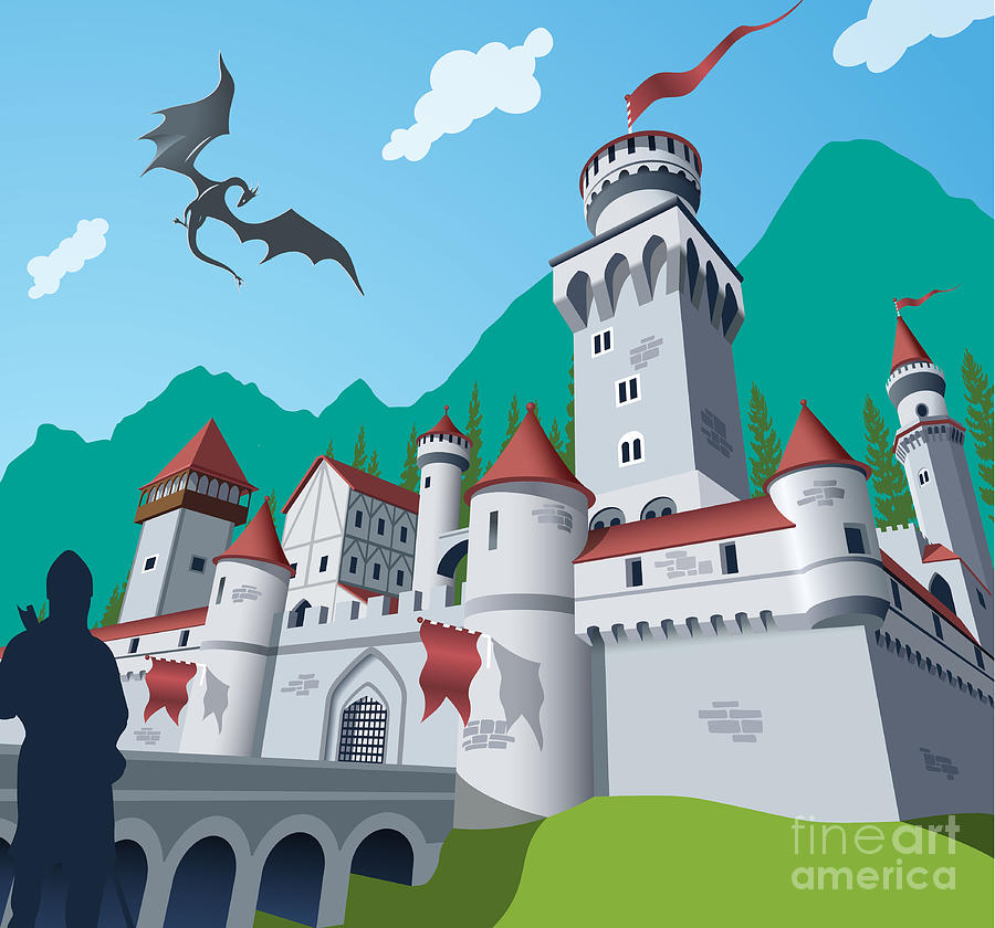 Capital Digital Art - Medieval Castle by Nikola Knezevic Capital Digital Art - Medieval Castle by Nikola Knezevic