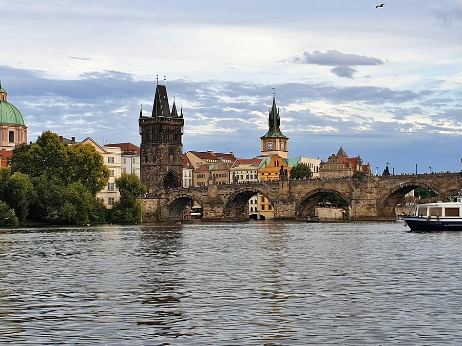 Medieval Charles Bridge Photograph by Andrea Whitaker