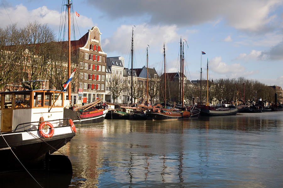 Medieval Harbour With Traditional Ships Photograph by Roel Meijer