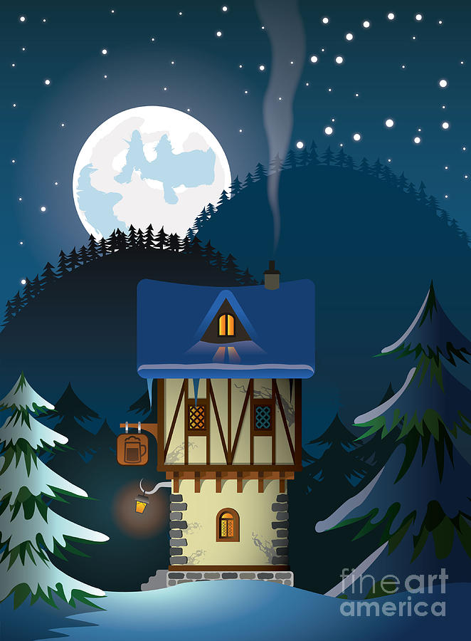 Hut Digital Art - Medieval House by Nikola Knezevic Hut Digital Art - Medieval House by Nikola Knezevic