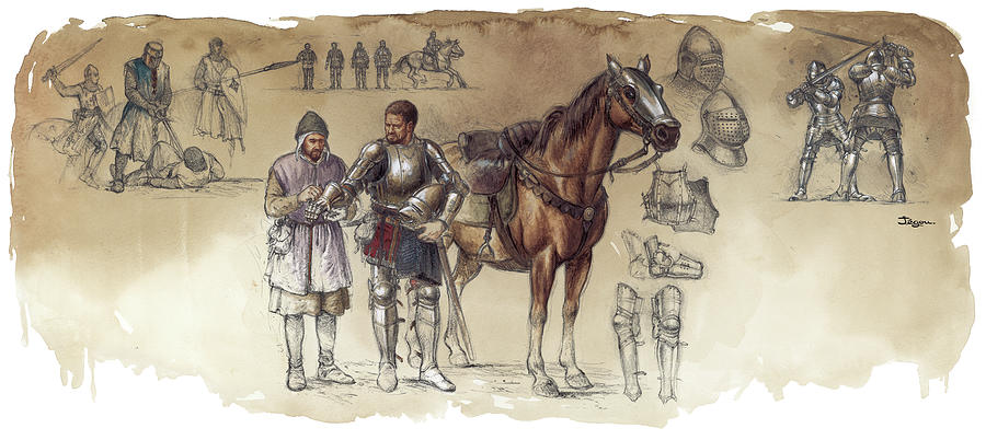 Medieval Knight, Illustration Photograph by Christian Jegou