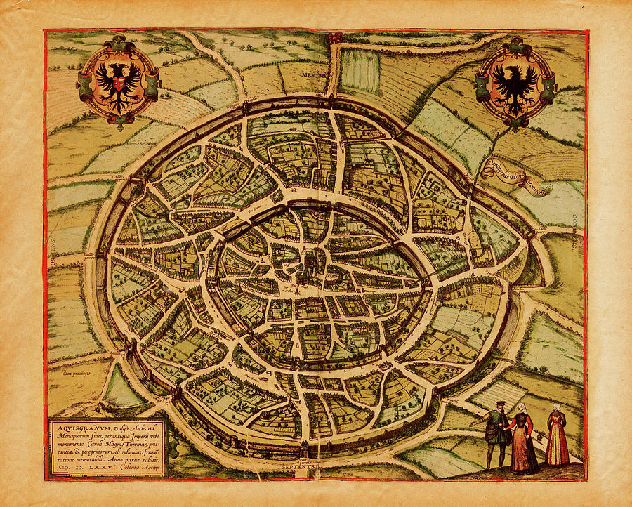 Medieval Maps And Illustrations I View Digital Art by Nicoolay