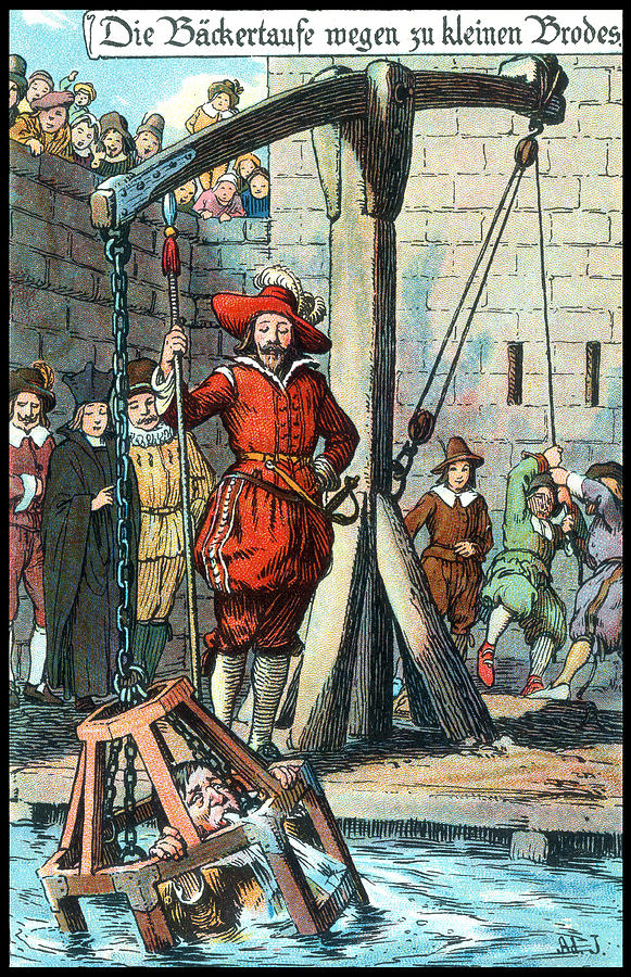 Medieval Punishment, Ducking-stool Photograph by Science Source