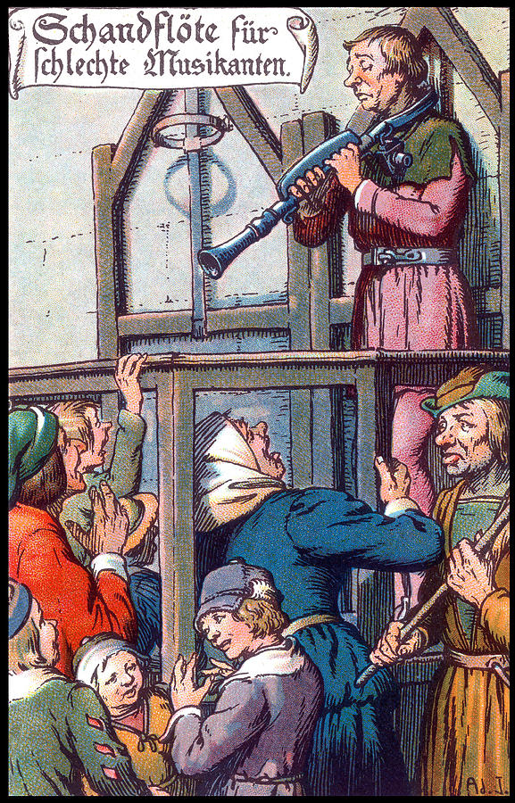 Medieval Punishment, Shame Flute Photograph by Science Source