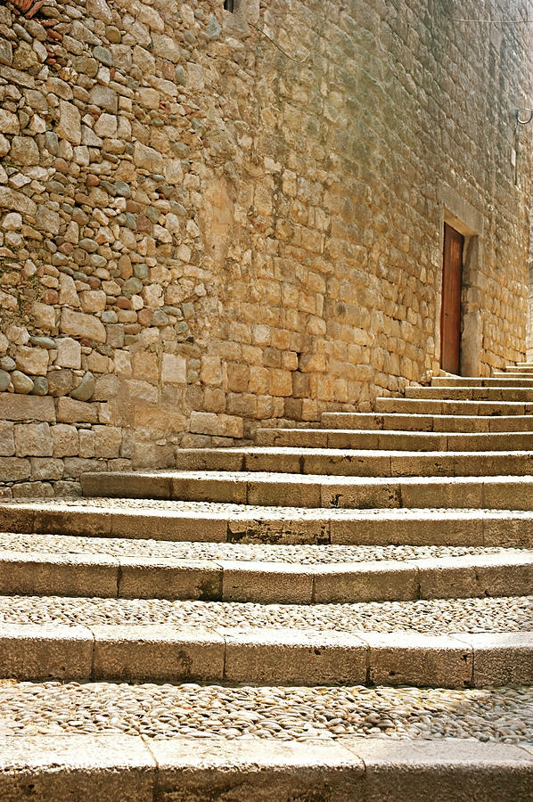 Medieval Stone Steps With One Doorway Photograph by Tracy Packer Photography