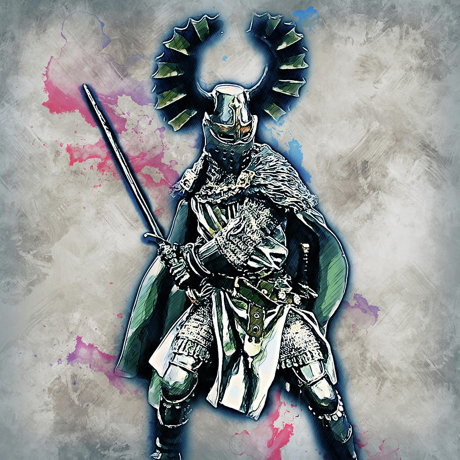 Medieval Warrior - 19 Painting by AM FineArtPrints