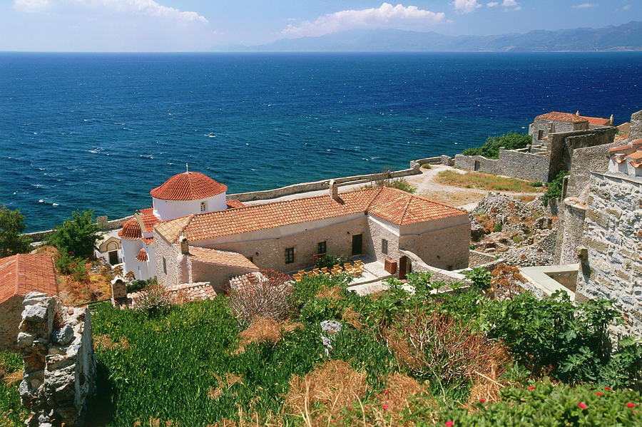 Medievel Town Monemvasia, Peloponnes, Greece Photograph by Konrad Wothe ...