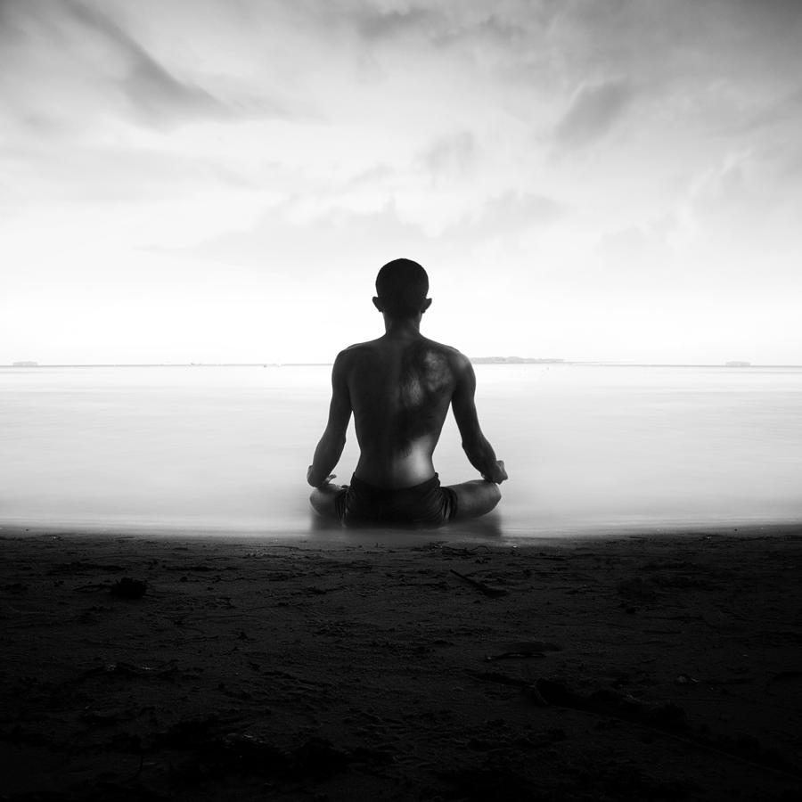 Black And White Photograph - Meditasi by Ajie Alrasyid