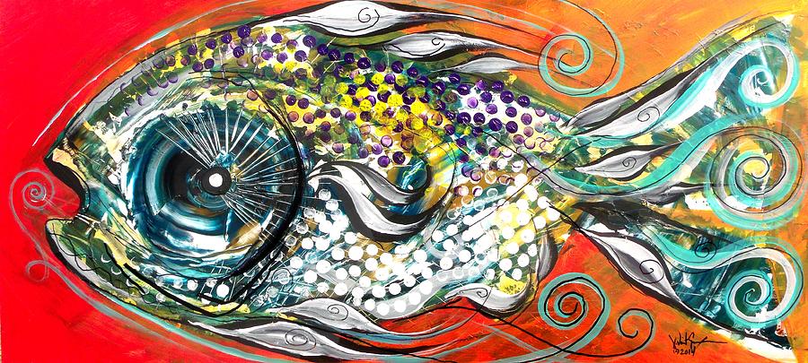 Mediterranean Fish Painting by J Vincent Scarpace