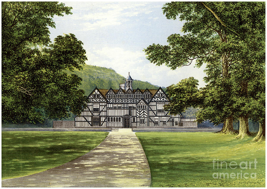 Meer Hall, Near Droitwich Drawing by Print Collector