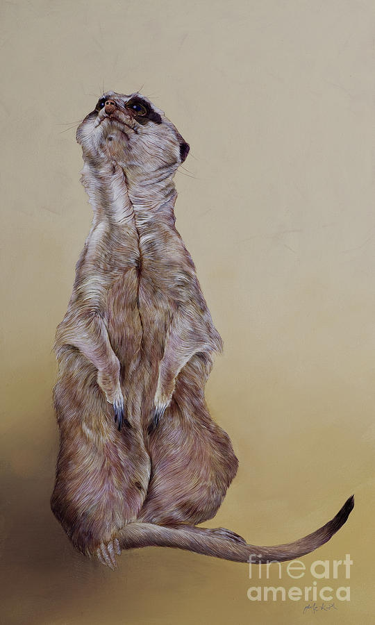 Up Movie Painting - Meerkat Three by Odile Kidd