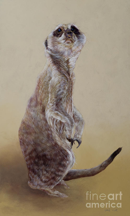 Up Movie Painting - Meerkat Two by Odile Kidd