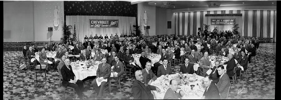 Black And White Photograph - Meeting Of Chevrolet Executives, 1948 by Fred Schutz Collection