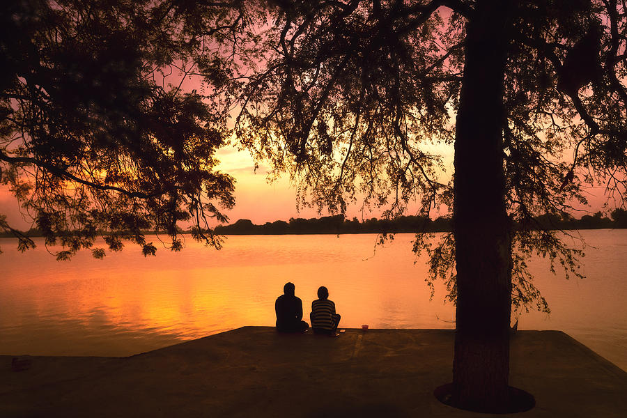 Meeting On Lake Photograph by Nilesh J. Bhange - Fine Art America