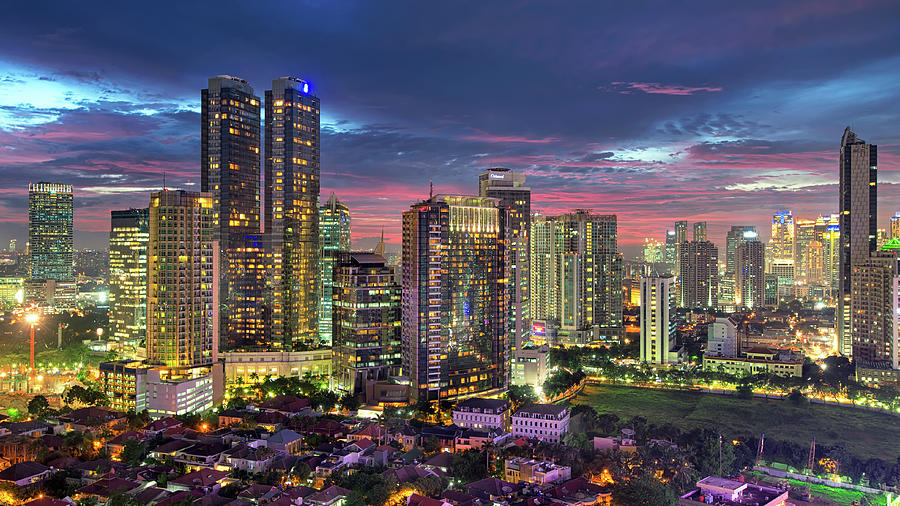 Mega Kuningan Cbd Jakarta Sunset Photograph by Abdul Azis
