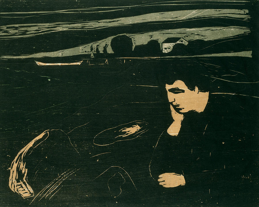 Melancholy III Relief by Edvard Munch