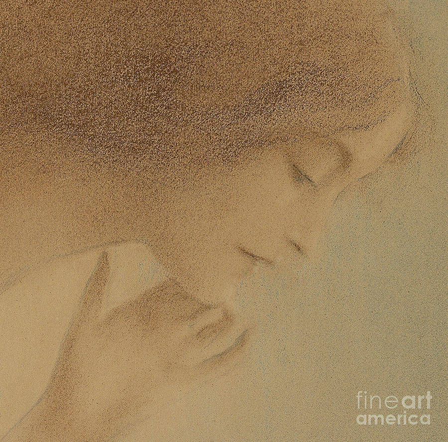 Melisande, 1907 Pastel by Fernand Khnopff