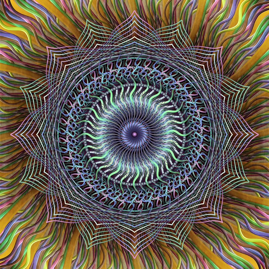 Mandala Digital Art - Mellow Chromatic by Becky Titus