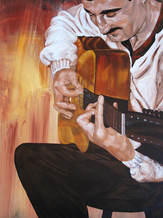 Melodious Man Painting by Kathleen Tonnesen