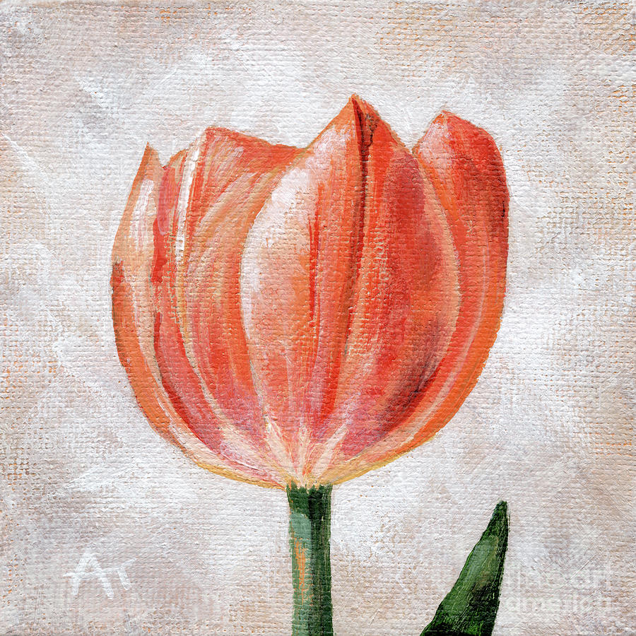 Melon Delight Tulip Painting Painting by Annie Troe