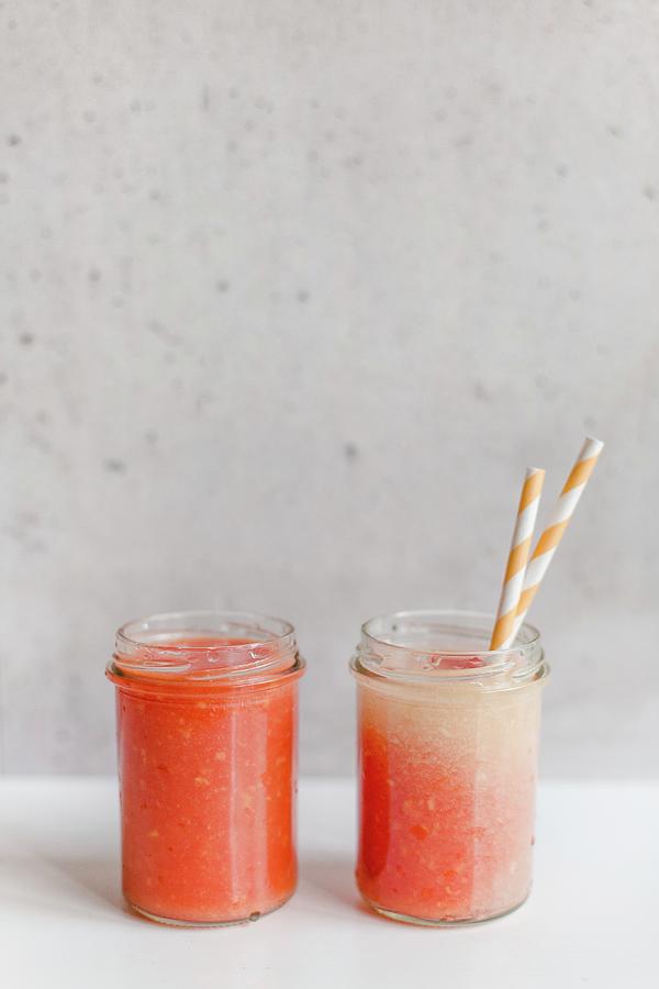 Melon Smoothies In Screw-top Jars With Straws Photograph by Carolina Auer Photography