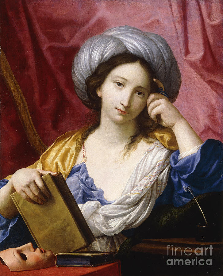 Melpomene, The Muse Of Tragedy Painting by Elisabetta Sirani