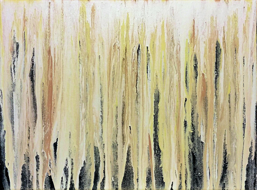 Abstract Painting Painting - Melted Grilled Cheese by Trisha Pena Abstract Painting Painting - Melted Grilled Cheese by Trisha Pena