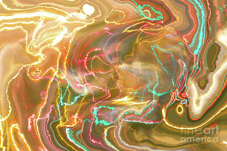 Melted Light Swirl Digital Art
