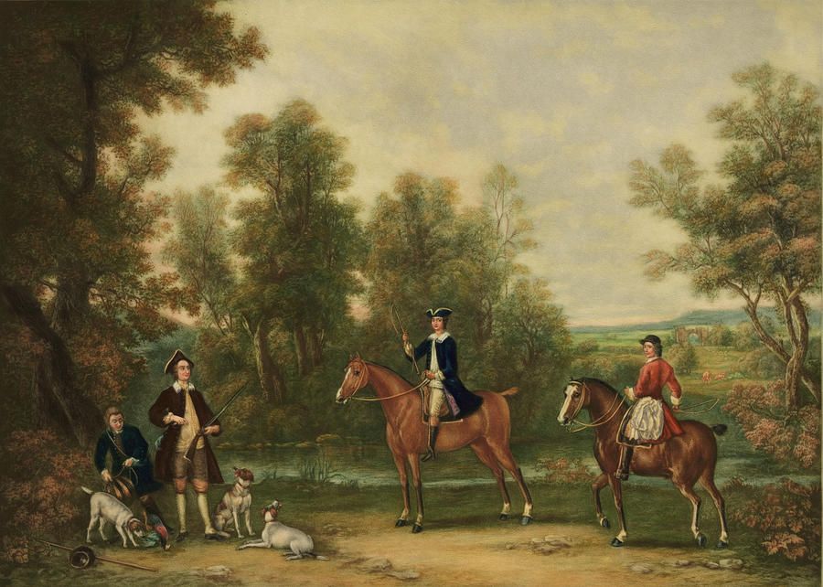 Members o the Beaufort Hunt Painting by Unknown