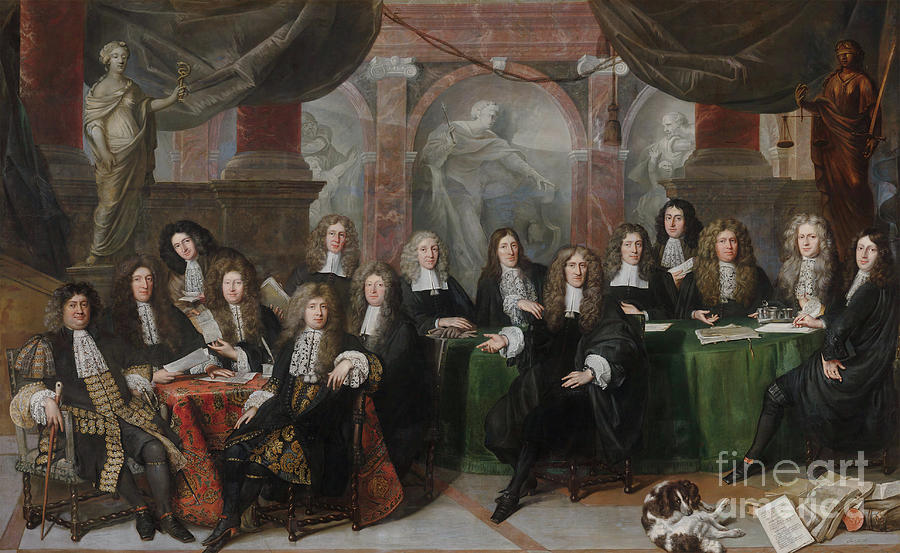 Portrait Painting - Members Of The Magistrate Of The Hague, 1682 by Jan De Baen
