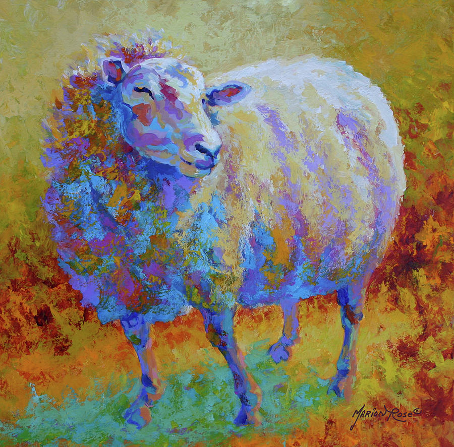 Animal Painting - Mememe Sheep by Marion Rose
