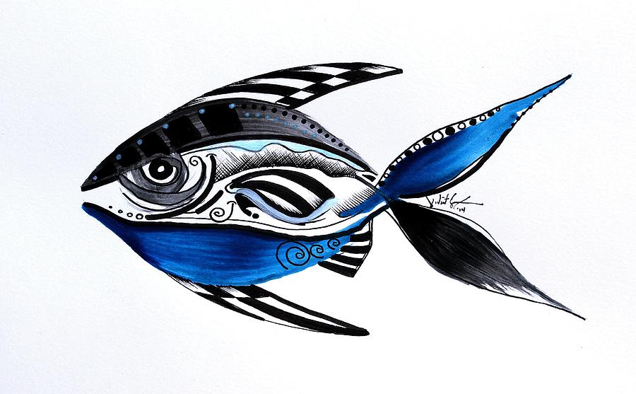 Memo Fish Painting by J Vincent Scarpace