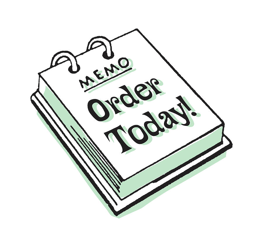 Vintage Drawing - Memo Pad: Order Today! by CSA Images