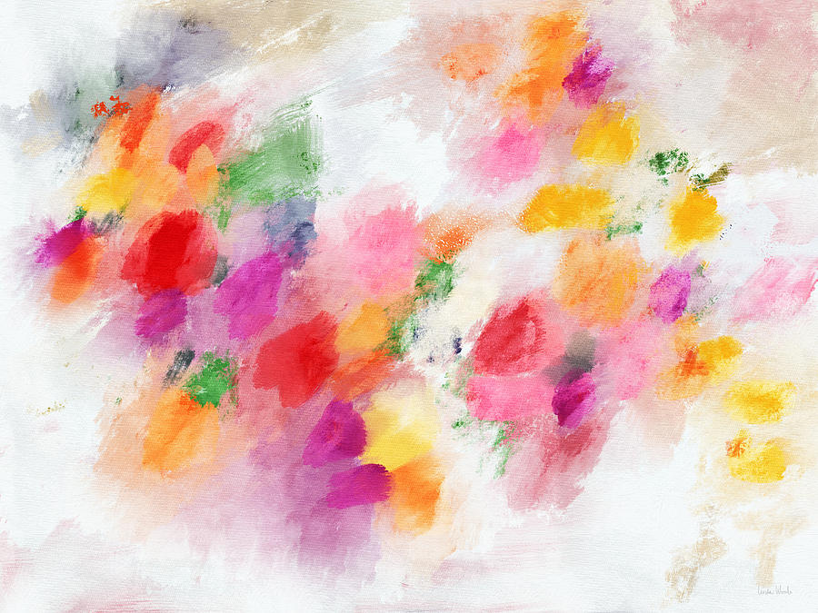 Abstract Mixed Media - Memories of Summer- Art by Linda Woods by Linda Woods