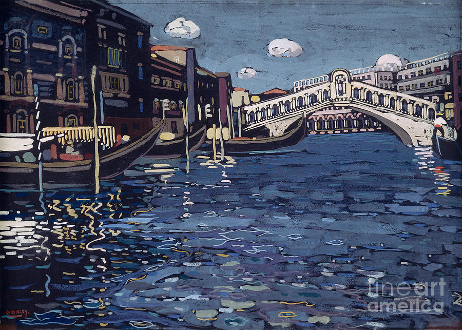 Memory From Venice 4 Ponte Di Rialto Drawing by Heritage Images